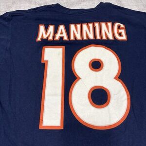 NFL Peyton Manning #18 NFL Denver Broncos Jersey T-Shirt Mens size L